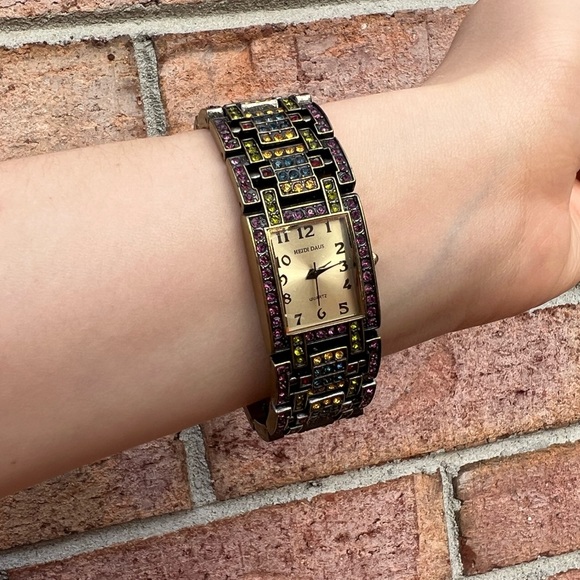 Heidi Daus Art Deco Swarovski Crystal Watch